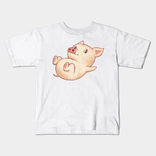 Cute Pig Kids T-Shirt by sanogawa